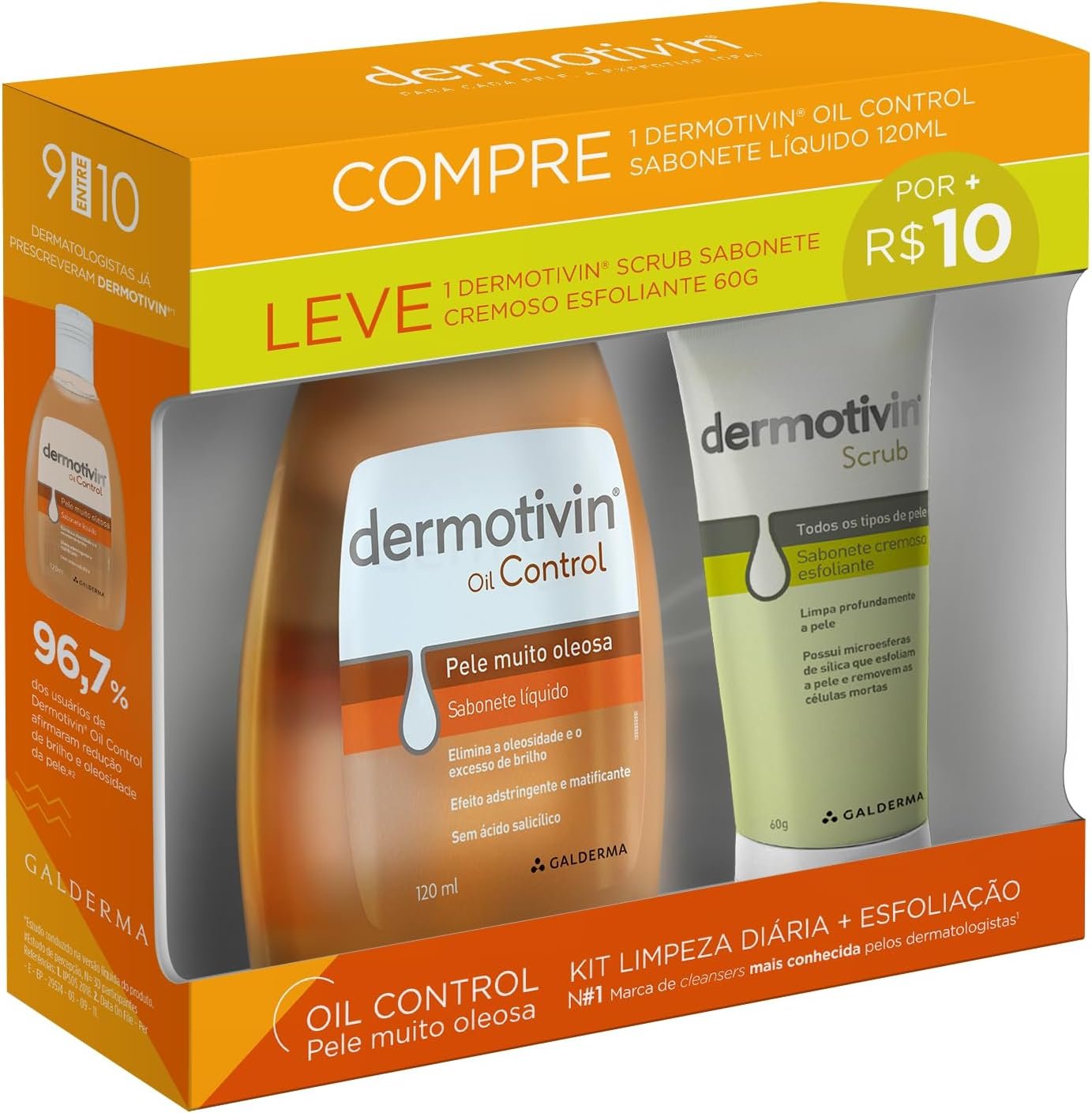 Pack Dermotivin Control 120ml Pague R$10,00 Dermotivin Scrub 1 Pack Dermotivin Control 120ml Pague R$10,00 Dermotivin Scrub