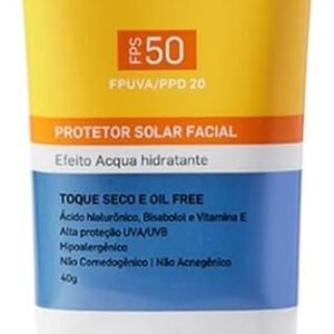 Photoage Water, Protetor Solar Incolor com FPS50 e PPD20, Fórmula Enriquecida com Hialuronato de Sódio e Tecnologia Double UV Protect, 40g