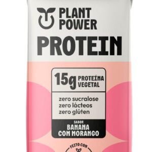 Plant Power Bebida Vegetal sabor Banana com Morango 15g de proteína - 250ml