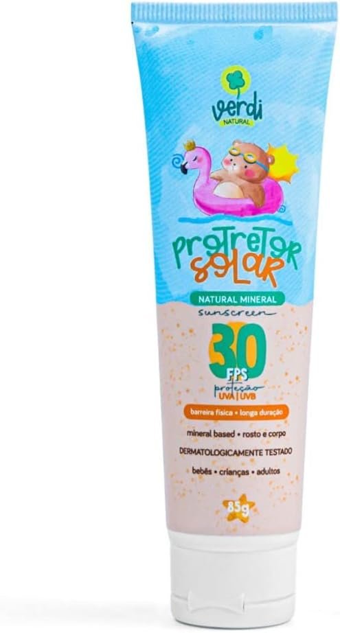 Protetor Solar Natural Físico Mineral Vegano Orgânico Bebê e Criança 1 Protetor Solar Natural Físico Mineral Vegano Orgânico Bebê e Criança