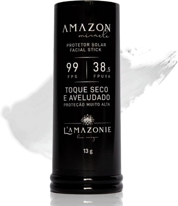 Protetor Solar de Tratamento FPS 99 - Toque seco, À Prova D’água e Suor - Ação Hidratante, Cicatrizante, Anti-Irritação - Óleos de Buriti, Babaçu e Aveia - Vegano e Cruelty Free - L'AMAZONIE - 13g