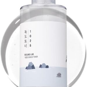 ROUND LAB 1025 Dokdo Toner 19 ml, controle de óleo e reduz o excesso de sebo, tônico facial esfoliante suave, água do mar profundo para hidratação, acabamento macio sem aderência, cuidados com a pele