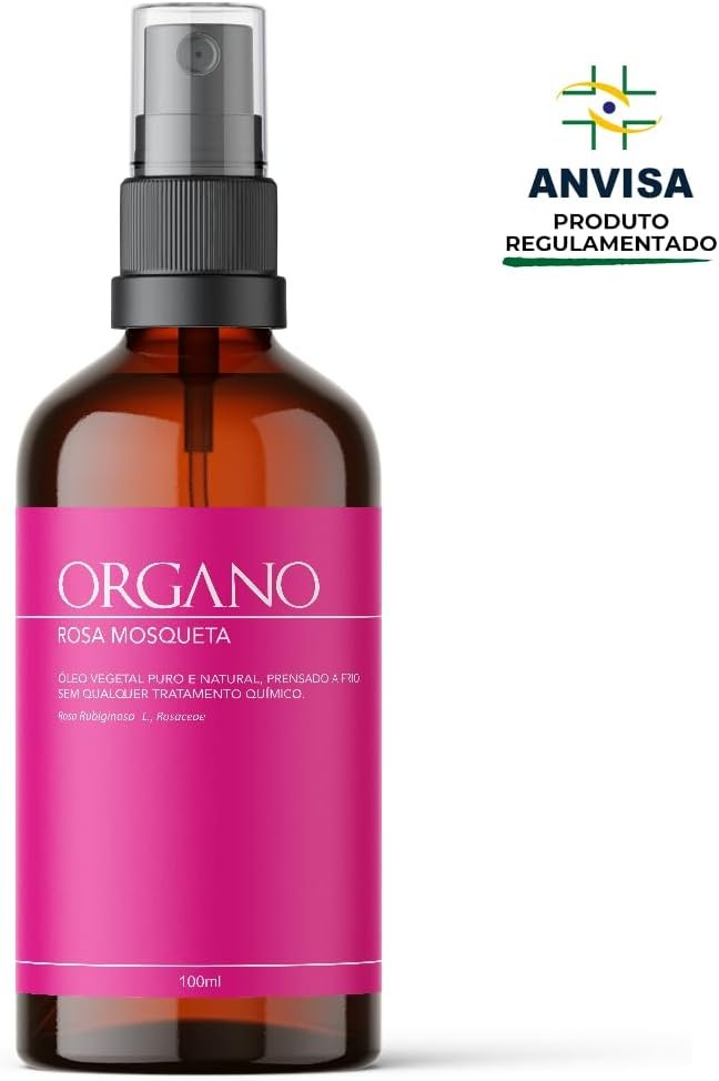 Rosa Mosqueta Rubiginosa ORGANO - Óleo Vegetal 100% Puro E Natural - Clareador E Antimanchas - 100ml 2 Rosa Mosqueta Rubiginosa ORGANO - Óleo Vegetal 100% Puro E Natural - Clareador E Antimanchas - 100ml - Imagem 2