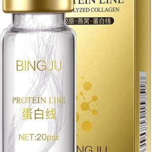 Rosto Fios Proteína,Gold Face Serums Colágeno Ativo Fio Seda | Fio colágeno absorvível para lifting facial, essência carving facial para rosto (com 20 fios proteína) A/r