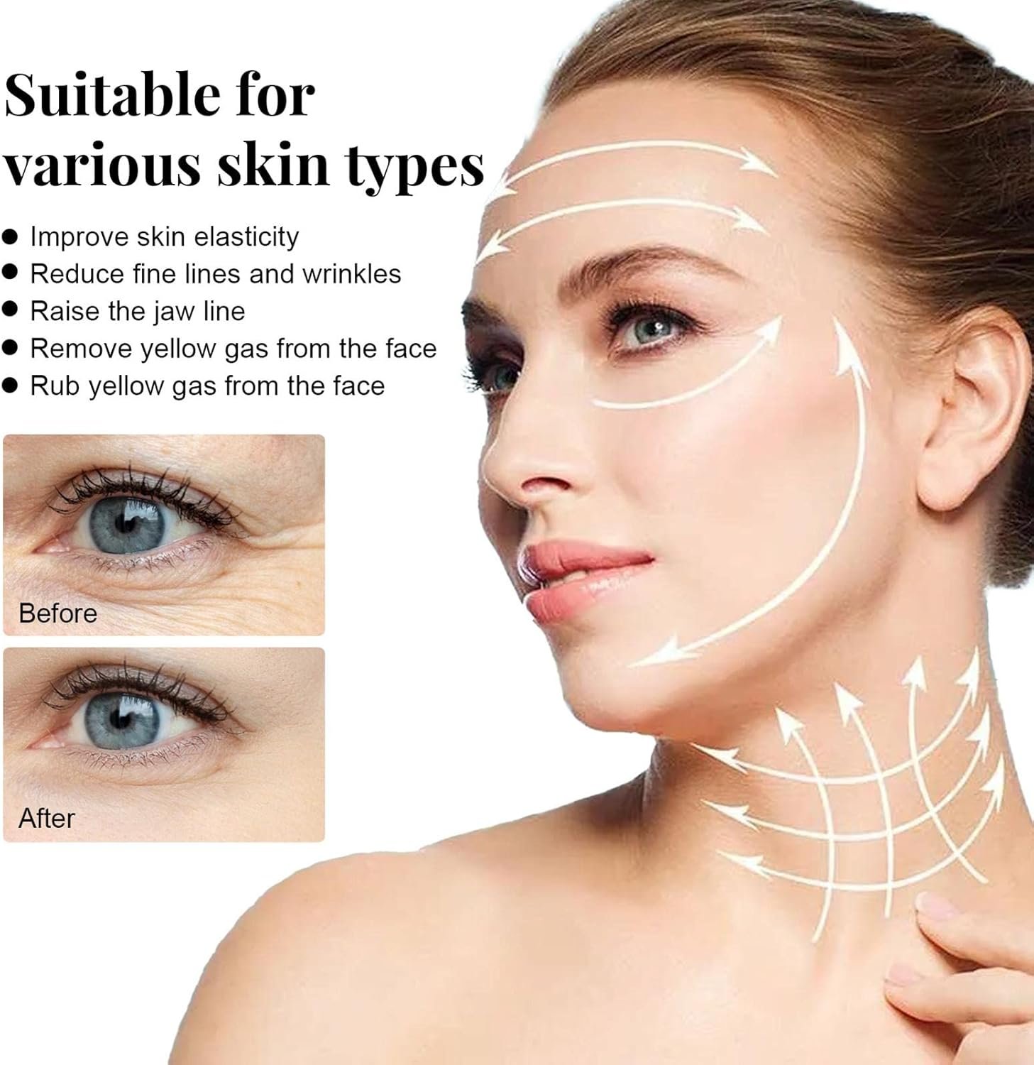 Rosto Fios Proteína,Gold Face Serums Colágeno Ativo Fio Seda | Fio colágeno absorvível para lifting facial, essência carving facial para rosto (com 20 fios proteína) A/r 2 Rosto Fios Proteína,Gold Face Serums Colágeno Ativo Fio Seda | Fio colágeno absorvível para lifting facial, essência carving facial para rosto (com 20 fios proteína) A/r - Imagem 2