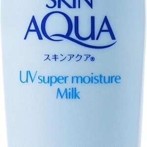 SKIN AQUA® Super Moisture Milk 40g - Protetor Solar Facial sem cor FPS50 com Ácido Hialurônico e Textura Leve