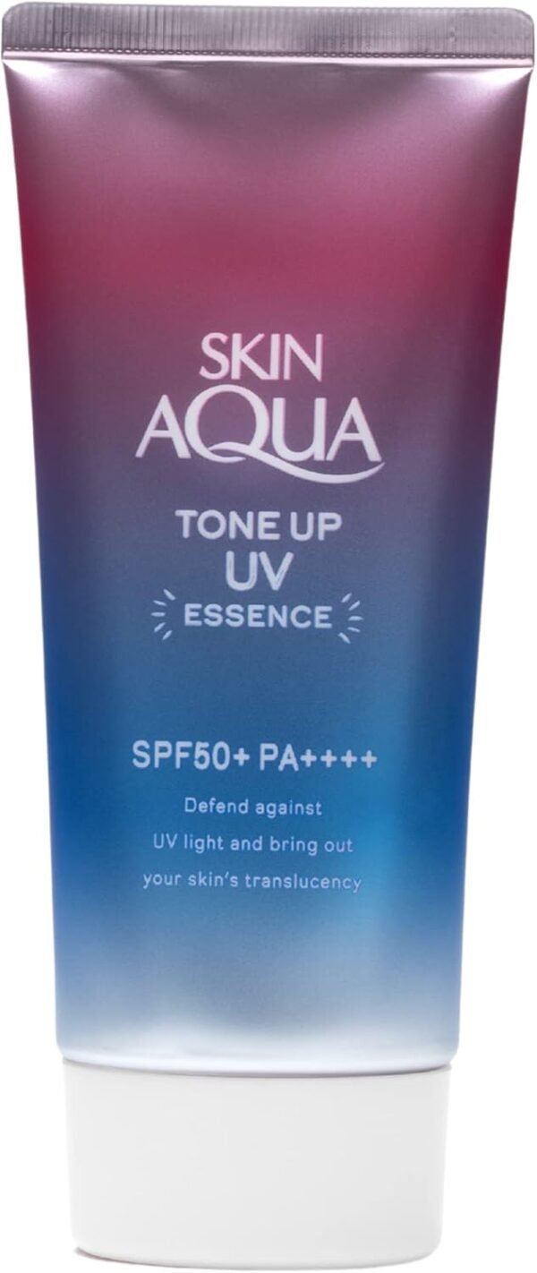 SKIN AQUA® Tone Up UV Essence 80g Protetor Solar Facial FPS50 Uniformiza tons amarelados e hidrata a pele com Ácido Hialurônico