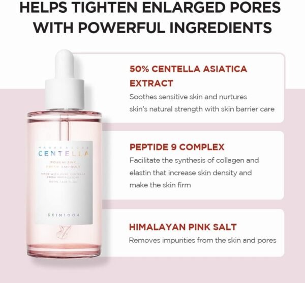SKIN1004 Ampola Refrescante De Centella Madagascar Poremizing Fresh 100Ml (3,38 Fl. Oz), Hidratação Calmante, Pele Mista E Oleosa - Imagem 2