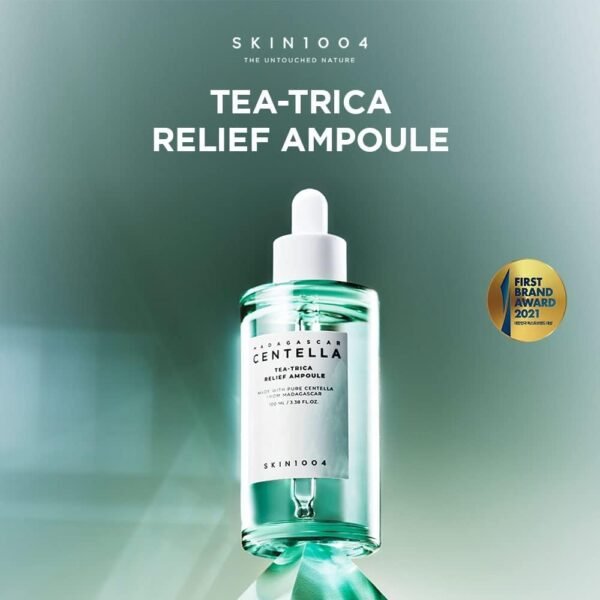 SKIN1004 Ampola Tea-Trica Relief 3,38 Fl. Oz, 100Ml, Hidratação Calmante Para Pele Sensível - Imagem 2