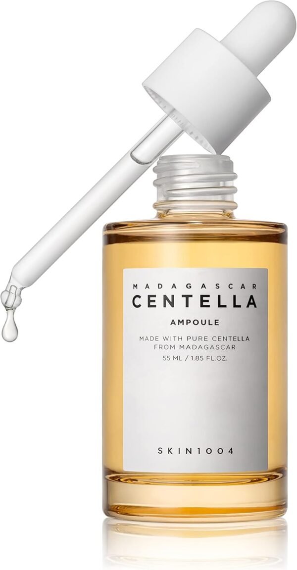 SKIN1004 Madagascar Centella Asiatica Ampoule Facial Serum 1,85 Fl.Oz, 55Ml, Acalma Peles Sensíveis E Propensas À Acne