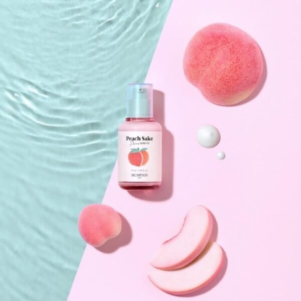SKINFOOD Peach Sake Pore Serum - Pore Minimizer & Sebum Control - Skin Smoothing Facial Serum for Oily Skin - Pore Refining Serum & Pore Tightening - Acne Reducer & Minimizing Serum - 55ml (1.85 oz) - Imagem 2