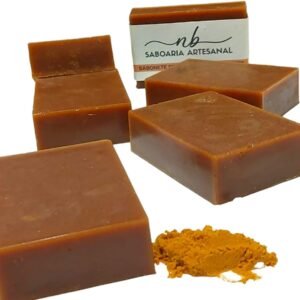 Sabonete Açafrão com Dolomita Tira Manchas Rugas Depilação Natural e Acne Kit c/6 un