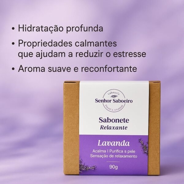 Sabonete Corporal de Lavanda Francesa Hidratante e Relaxante, com Ação Reparadora - Imagem 2