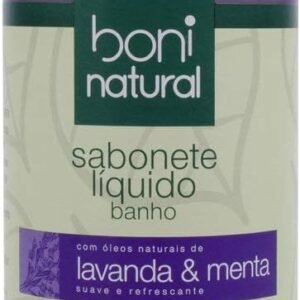 Sabonete Líquido de Lavanda e Menta, Vegano e Natural, Altamente Hidratante e Perfumado, Boni Natural, Roxo