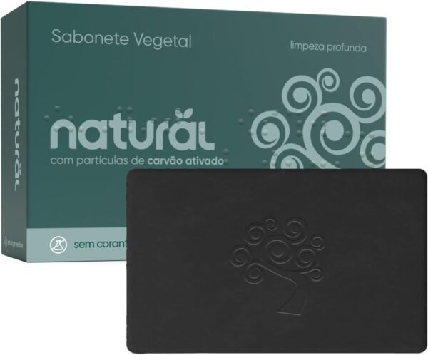Sabonete Natural com Carvão Ativado 80g, Suavetex