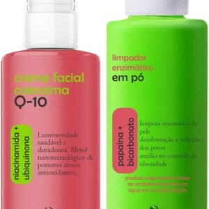 Sabonete Pó Enzimático Creme Facial Coenzima Q10 Kit Facial