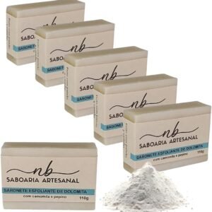 Sabonete de Dolomita Vegano Clareador de Manchas para Skincare Kit C/6 unid