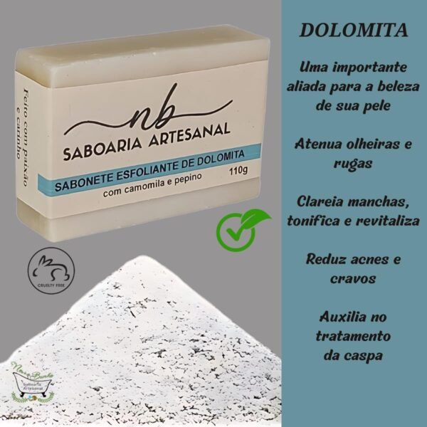 Sabonete de Dolomita Vegano Clareador de Manchas para Skincare Kit C/6 unid - Imagem 2