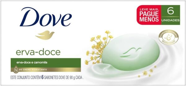 Sabonete em Barra Dove Erva-doce 90g 6 Unidades