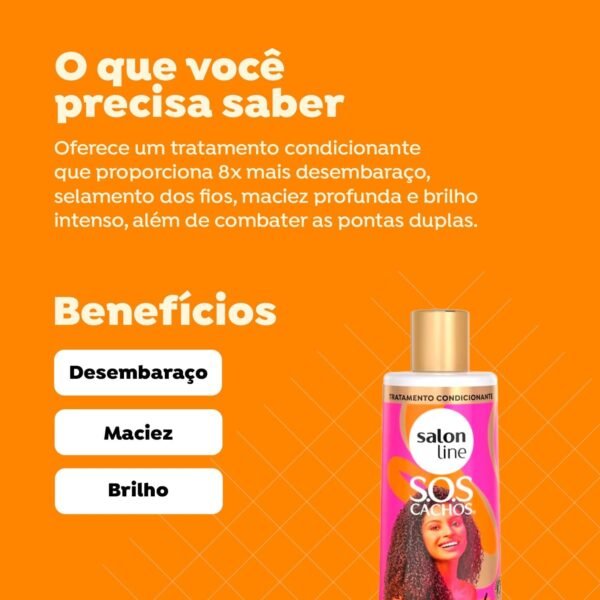 Salon Line, Condicionador, SOS Cachos, De Repente Pronta, Vegano - Para Cabelos Cacheados e Crespos, 500ml - Imagem 2
