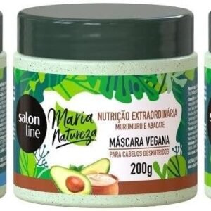 Salon Line, Kit Maria Natureza com 3 Máscaras para Hidratação, Nutrição e Reconstrução, Veganos - Para Todos os Tipos de Cabelos, 200g