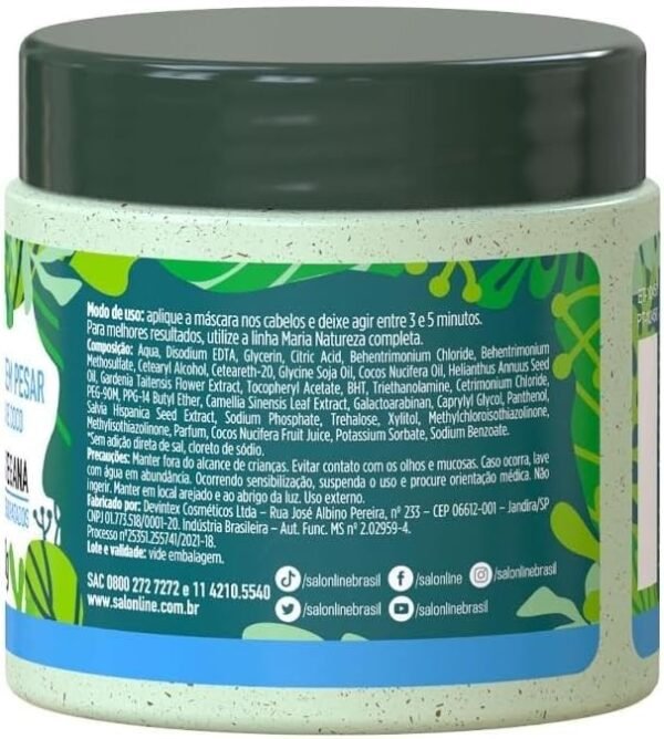 Salon Line, Kit Maria Natureza com 3 Máscaras para Hidratação, Nutrição e Reconstrução, Veganos - Para Todos os Tipos de Cabelos, 200g - Imagem 2