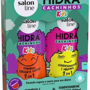 Salon Line, Kit Shampoo e Condicionador, Hidra Cachinhos Kids, Vegano - Para Cabelos Ondulados, Cacheados e Crespos, 300ml