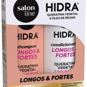 Salon Line, Kit Shampoo e Condicionador, Hidra, Longos & Fortes, Vegano - Para Todos os Tipos de Cabelos, 300ml