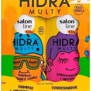 Salon Line, Kit Shampoo e Condicionador Infantil, Hidra Multy, Vegano - Todos os Tipos de Cabelos, 300 ml cada