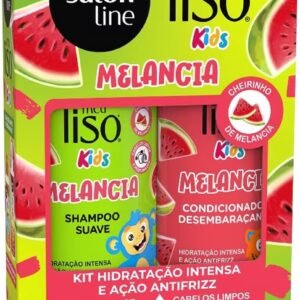 Salon Line, Kit Shampoo e Condicionador, Meu Liso Kids, Melancia, Vegano - Para Cabelos Lisos, 2 Unidades