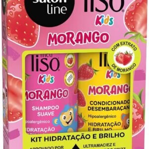 Salon Line, Kit Shampoo e Condicionador, Meu Liso Kids, Morango, Vegano - Para Cabelos Lisos, 2 Unidades