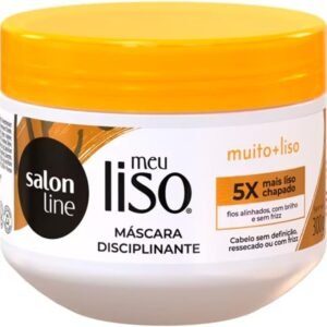 Salon Line, Máscara Capilar Hidratante, Meu Liso, Muito + Liso, Vegano - Para Cabelos Lisos Naturais, Alisados ou Relaxados, 300 g