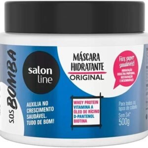 Salon Line, Máscara Capilar, SOS Bomba, Crescimento, Reparação e Força - Todos os Tipos de Cabelos, 500 ml