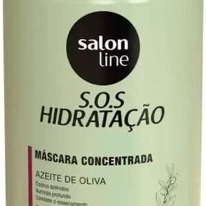 Salon Line, Máscara Capilar, SOS Hidratação, Azeite de Oliva, Vegana - Cabelos Cacheados e Crespos, 1 Kg