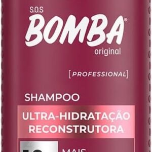 Salon Line, Shampoo, SOS Bomba Original, Ultra-Hidratação Reconstrutora, Vegano - Para Todos os Tipos de Cabelos, 300ml