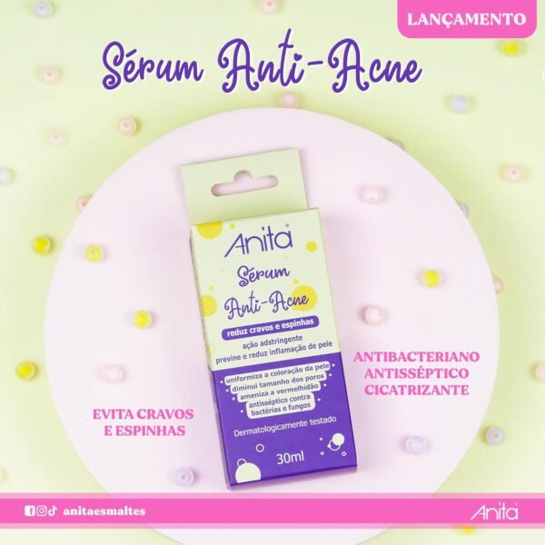 Sérum Anti Acne Reduz Cravos e Espinhas - Reduz a Inflamação da Pele - Anita - Imagem 2