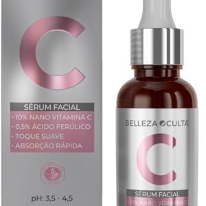 Serum Facial 30Ml Nano Vitamina C 10% + Ácido Ferúlico 0,5% - Belleza Oculta