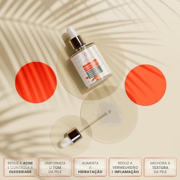 Sérum Facial 5% Niacinamida + 2% Ácido Hialurônico, Hidratação profunda, Circadiana - Imagem 2