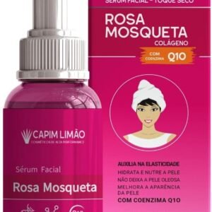 Serum Facial Rosa Mosqueta + Colageno + Coenzima Q10 Capim Clinical 30ml Hidratação e Elasticidade