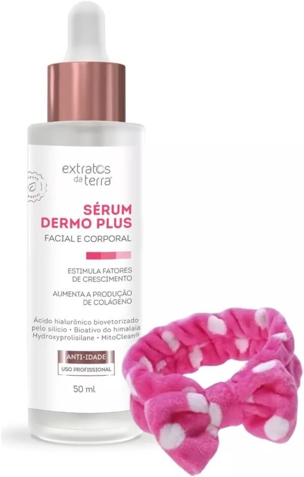 Sérum Facial e Corporal Dermo Plus 50 ml + Faixa Para cabelo fofinha gen