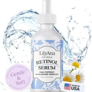 Sérum Retinol da LilyAna Naturals – Sérum Retinol para Rosto tem retinol puro (2,5%) para tratamento eficaz de manchas escuras e cicatrizes de acne – Sérum de vitamina C para rosto