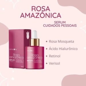 Serum Rosa Amazônica Mosqueta+ácido Hialuronico+retinol+verisol