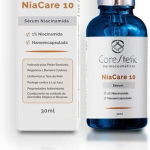 Sérum de Niaciamida, Nanoencapsulada e Vegana, Uniformizador, Regenerador, Clareamento Pele, Manchas, Acne, Hidratante, Niacare 10, Core Stetic.