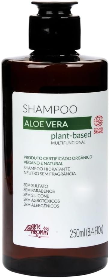 Shampoo Aloe Vera Neutro Orgânico Arte dos Aromas 250ml 1 Shampoo Aloe Vera Neutro Orgânico Arte dos Aromas 250ml