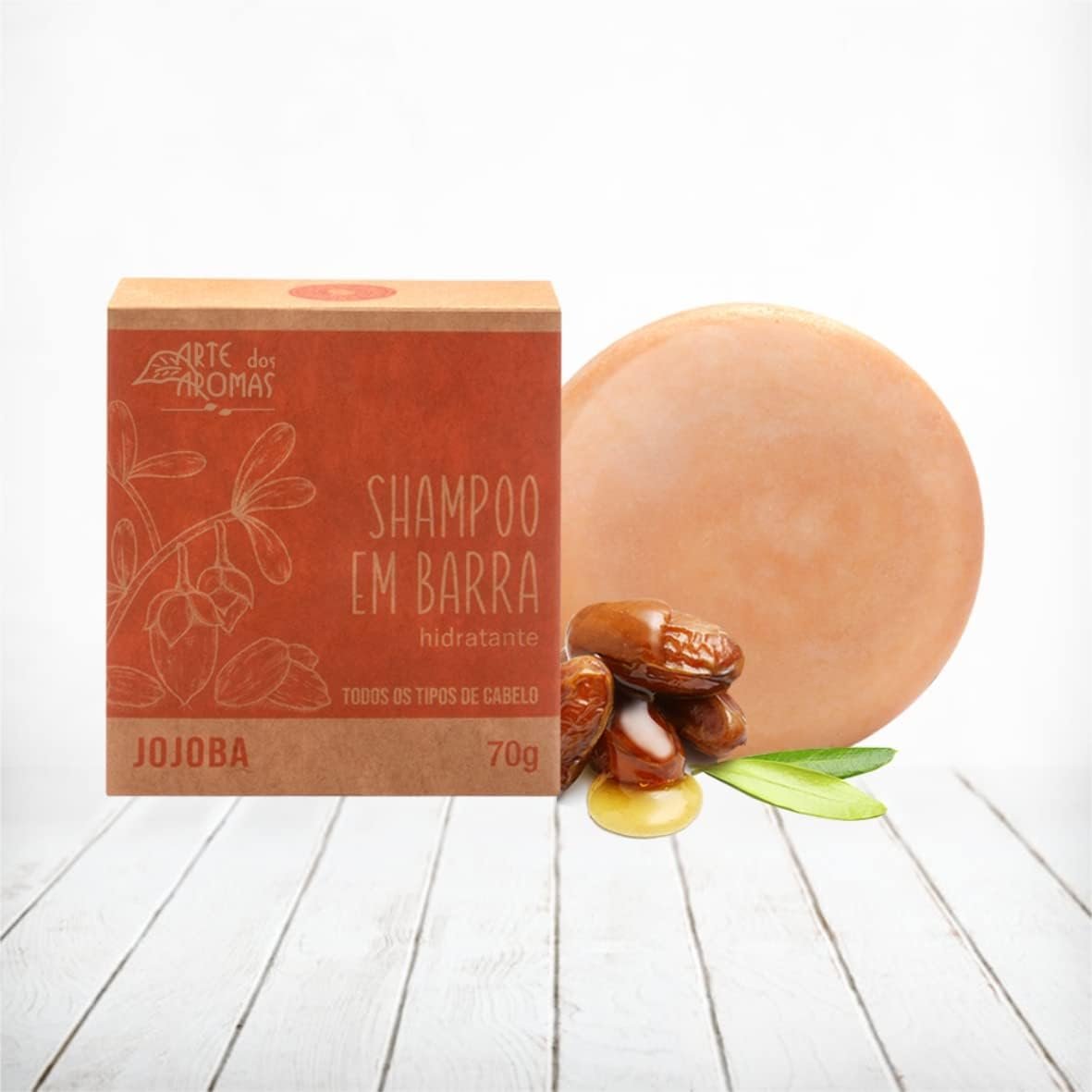 Shampoo Barra Sólido Jojoba Arte dos Aromas 70g 1 Shampoo Barra Sólido Jojoba Arte dos Aromas 70g