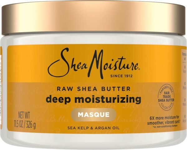 SheaMoisture Máscara Capilar de Manteiga de Karité Orgânica, 326g, Hidratação Intensiva