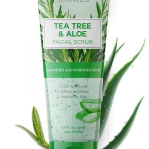 Skin 2.0 Esfoliante De Melaleuca E Aloe Vera - Testado Por Dermatologistas, Limpador Multitarefa, Limpa A Pele - Antienvelhecimento, Beleza Limpa, Cuidados Com A Pele Coreanos Sem Crueldade Para To