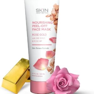 Skin Aesthetics Máscara Facial Peel-Off Ouro Rosa - Desobstrui Os Poros, Remove Oleosidade E Sujeira, Firma A Pele, Remove Cravos - Testado Por Dermatologistas - Cuidados Com A Pele Coreanos - Belez