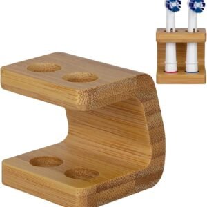 Suporte de cabeça de escova de dentes, suporte de armazenamento de bambu independente, suportes de escova de dentes de bambu duráveis para banheiro, organizador de escova de dentes, acessórios de