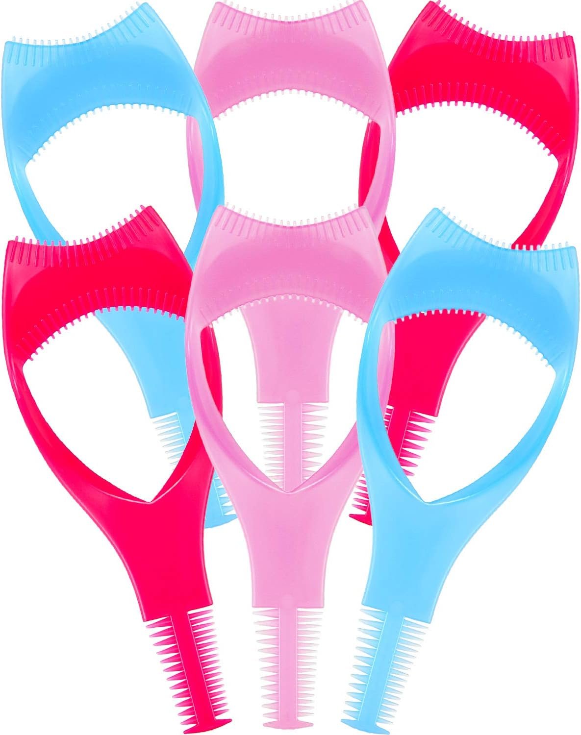 TecUnite 6 Peças 3 Em 1 Ferramentas para Cílios Rímel Protetor Aplicador Guarda Cílios Guia para Maquiagem, 3 Cores 1 TecUnite 6 Peças 3 Em 1 Ferramentas para Cílios Rímel Protetor Aplicador Guarda Cílios Guia para Maquiagem, 3 Cores